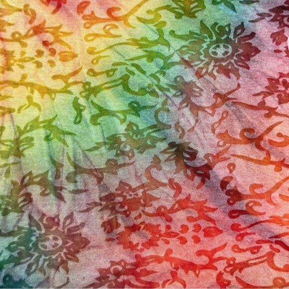 Space Needle T Shirt SZ M Rainbow Burnout Fabric Floral Print My Sport Souvenir - Picture 4 of 12